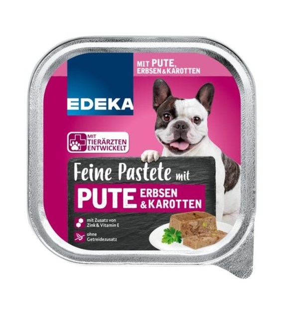 Edeka Feine Pastete Pute Erbsen dla Psa 300g