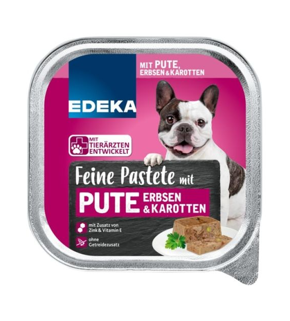 Edeka Feine Pastete Pute Erbsen dla Psa 300g