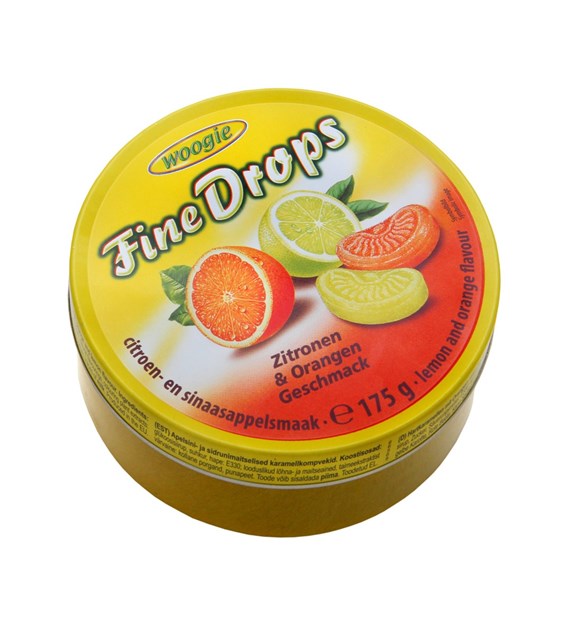Woogie Fine Drops Zitronen Orangen 175g