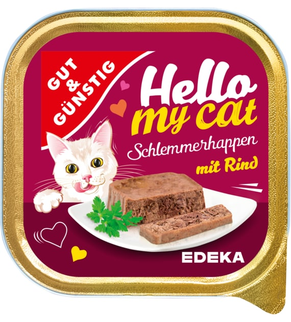 G&G Hello My Cat Schlemmerhappen Rind 100g