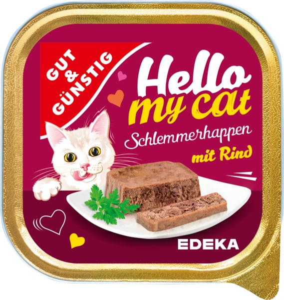 G&G Hello My Cat Schlemmerhappen Rind 100g