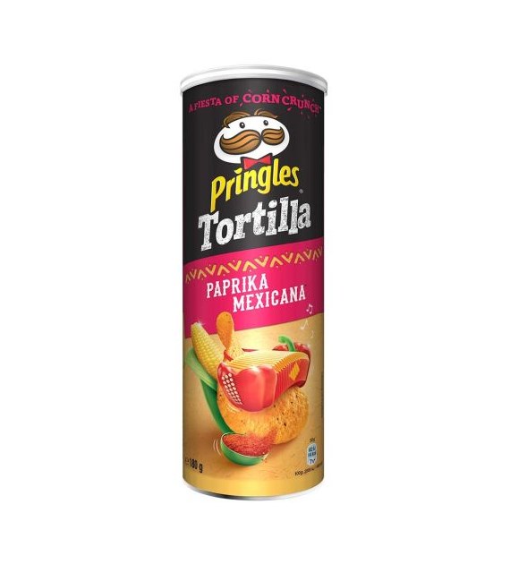 Pringles Tortilla Paprika Chipsy 180g