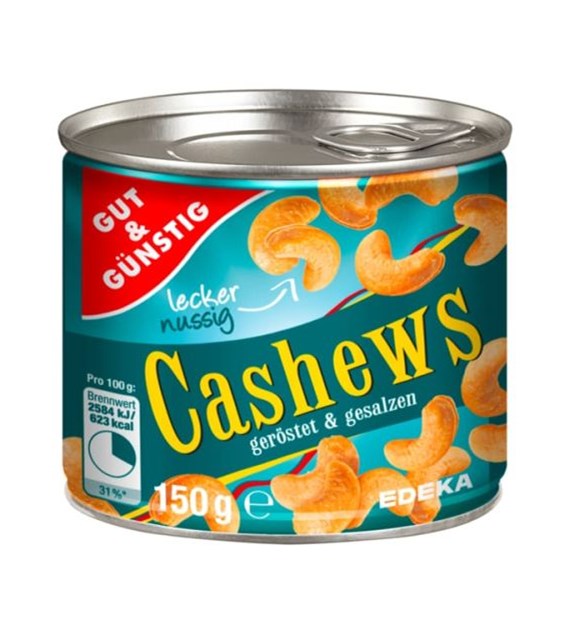 G&G Cashews Puszka Solone 150g