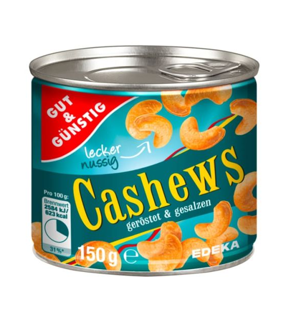 G&G Cashews Puszka Solone 150g