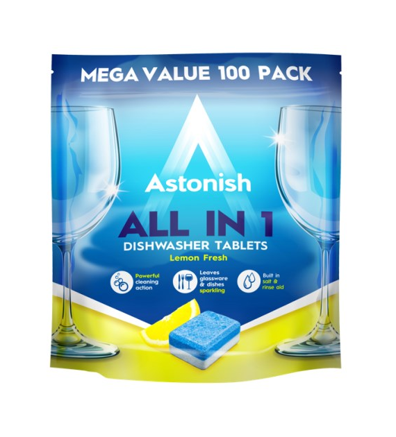 Astonish All in 1 Dishwasher Tabs Lemon 100szt 2kg