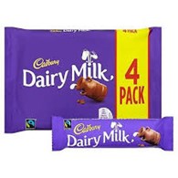 Cadbury Dairy Milk 4 Bars 4x29,3g 117g