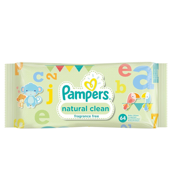 Pampers Natural Clean Chusteczki 64szt