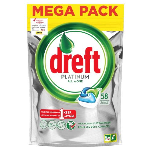 Dreft Platinum All in One Tabs 58szt 864g