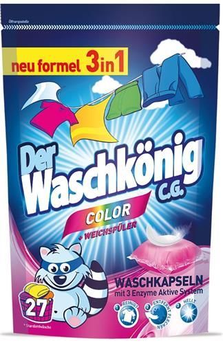 Waschkonig 3in1 Color Kapsułki 27p 648g
