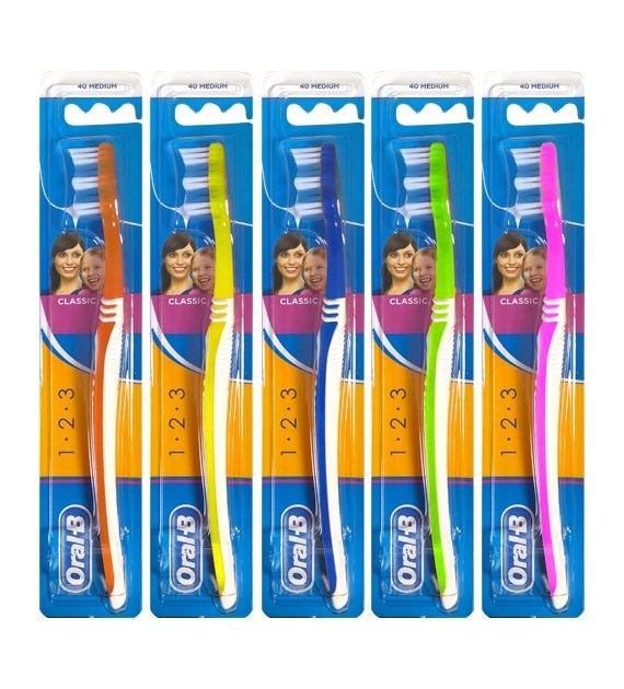 Oral-B 123 Medium Szczoteczka 1szt