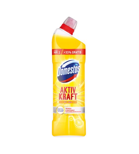 Domestos Aktiv Kraft Citrus WC Gel +33% Gratis 1L
