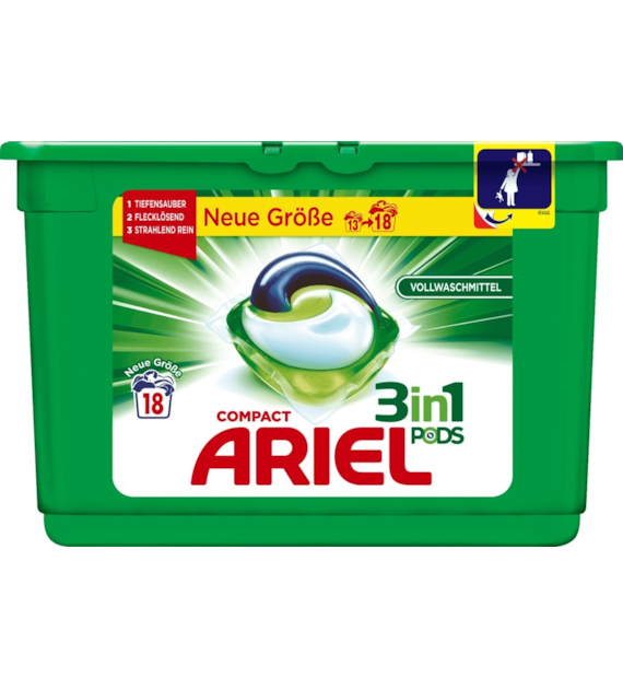Ariel 3in1 Pods Universal Caps 18p 486g