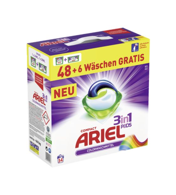 Ariel 3in1 Pods Color Caps 48+6p 1,6kg