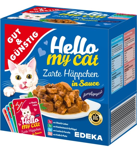 G&G Hello My Cat Zarte Happchen in Sauce 8szt 800g
