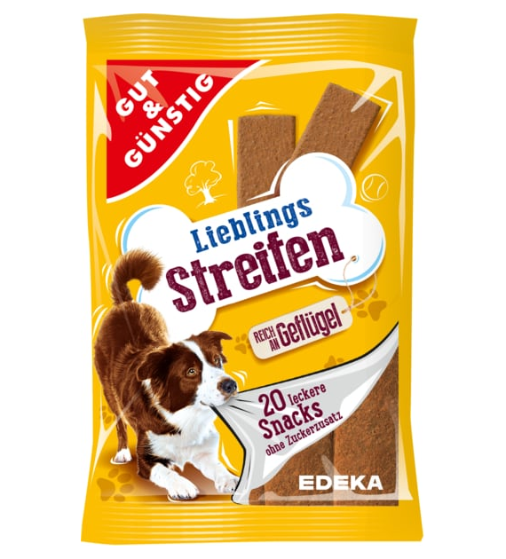 G&G Lieblings Streifen Geflugel dla Psa 20szt 200g