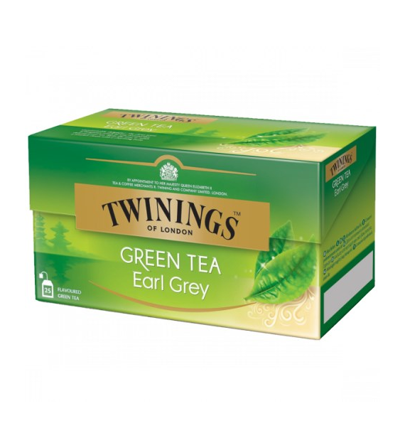 Twinings Green Tea Earl Grey Herbata 25szt 40g
