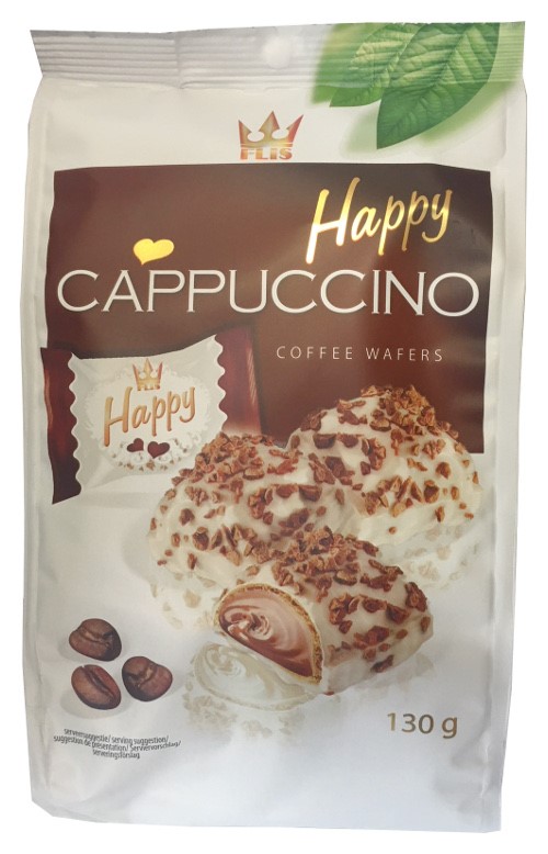 Flis Happy Cappuccino Coffe Wafers Wafelki 130g