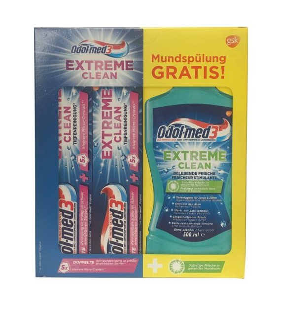 Odol-med3 Pasta 2x75ml + Płyn 500ml