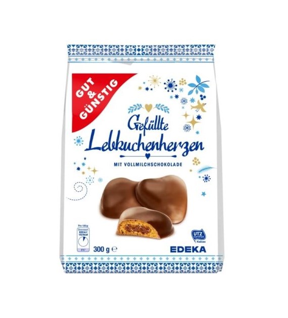 G&G Gefullte Lebkuchenherzen Vollmilch 300g