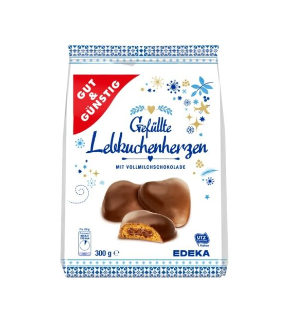 G&G Gefullte Lebkuchenherzen Vollmilch 300g