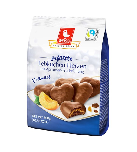 Weiss Gefullte Lebkuchen Herzen Vollmilch 150g