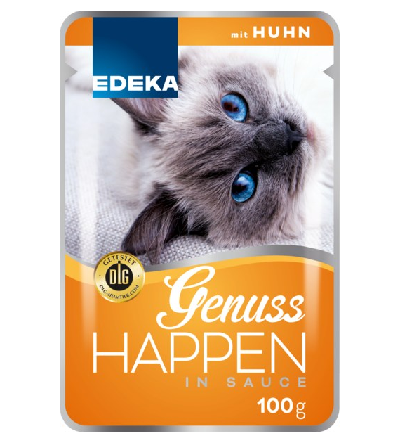 Edeka Genuss Happen Huhn dla Kota 100g