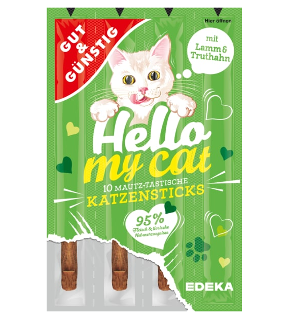 G&G Hello My Cat Katzensticks Lamm 10szt 50g