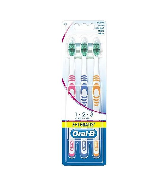 Oral-B 123 Medium Szczoteczka 3szt