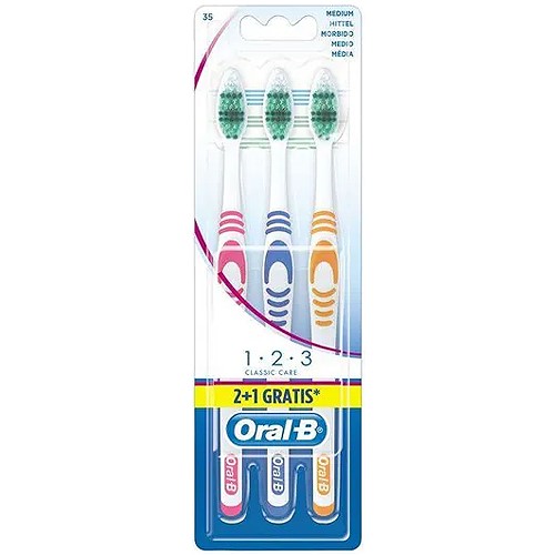 Oral-B 123 Medium Szczoteczka 3szt