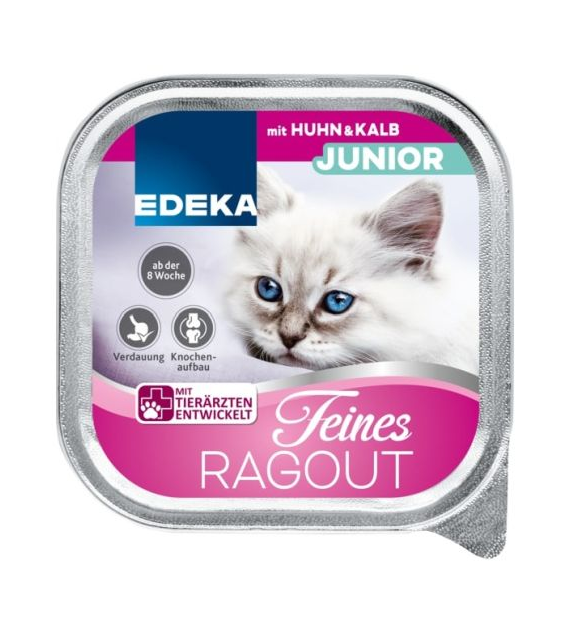 Edeka Feines Ragout Junior Huhn Kalb dla Kota 100g