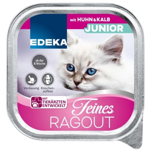 Edeka Feines Ragout Junior Huhn Kalb dla Kota 100g