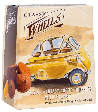 Classic Wheels Belgian Truffles Orange 200g