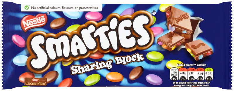 Smarties Sharing Block Czekolada 100g