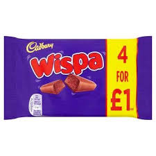 Cadbury Wispa Batony 4szt 102g