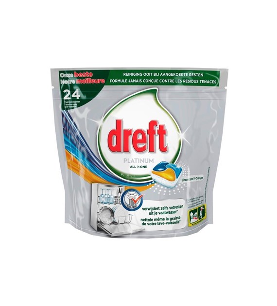 Dreft Platinum All in One Orange Tabs 24szt 404g