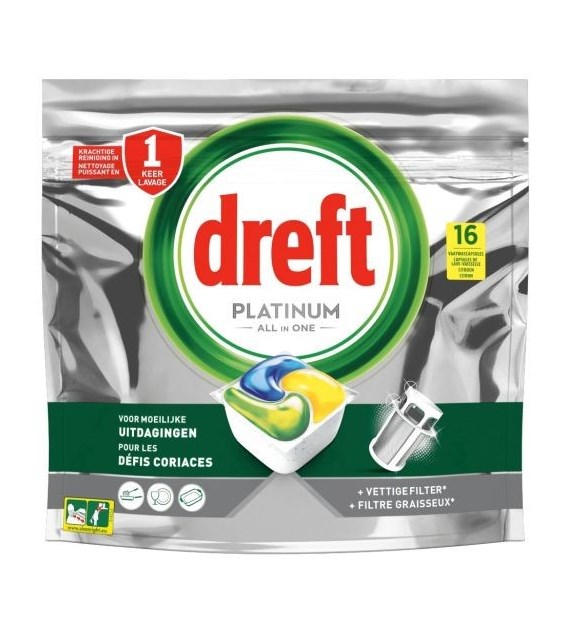 Dreft Platinum All in One Citron Tabs 16szt 238g
