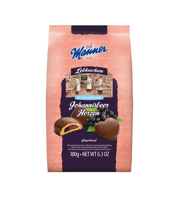 Manner Lebkuchen Johannisbeer Herzen Pierniki 180g