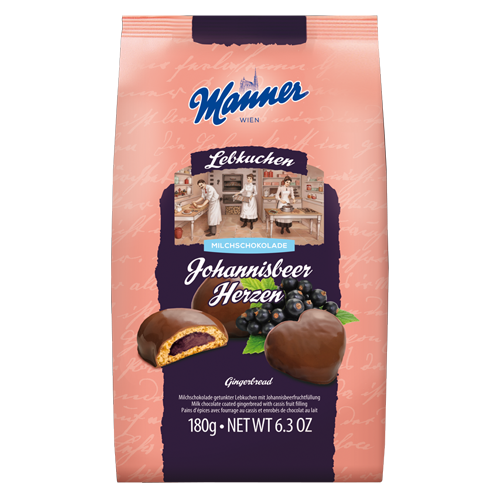 Manner Lebkuchen Johannisbeer Herzen Pierniki 180g