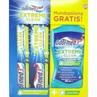 Odol-med3 Extreme Clean Pasta 2x75ml + Płyn 500ml