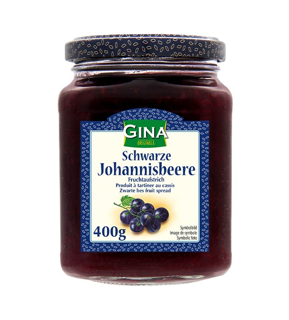 Gina Fruchtaufstrich Schwarze Johannisbeere 400g