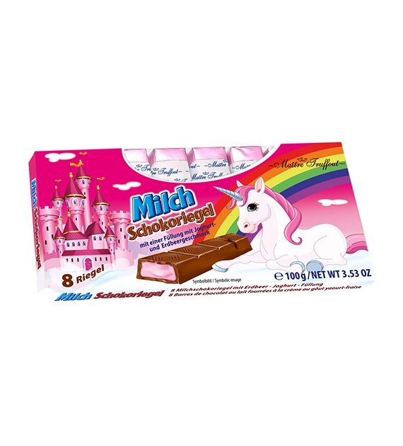 Maitre Milch Schokoriegel Unicorn Strawberry 100g