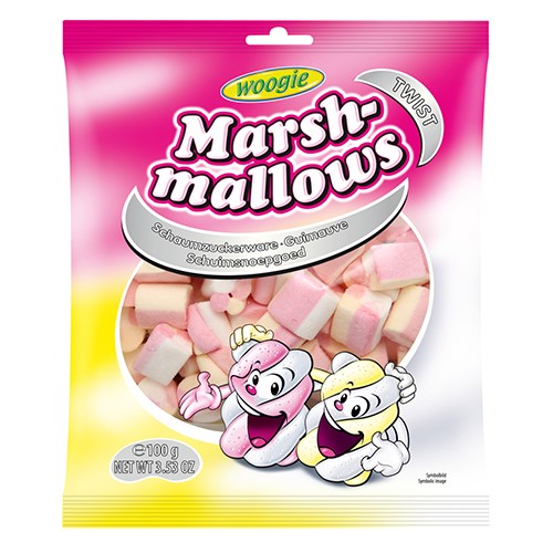 Woogie Marshmallows Twist 100g