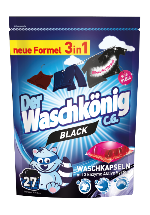 Waschkonig 3in1 Black Kapsułki 27p 648g