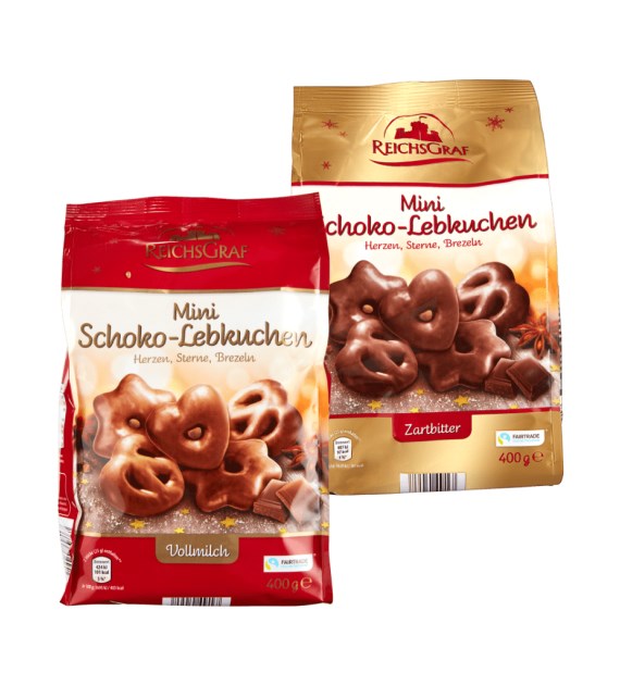 Reichsgraf Mini Schoko-Lebkuchen Zart / Voll 400g