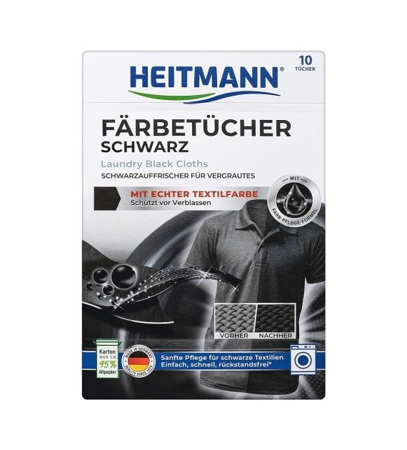 Heitmann Farbtucher Schwarz 10szt