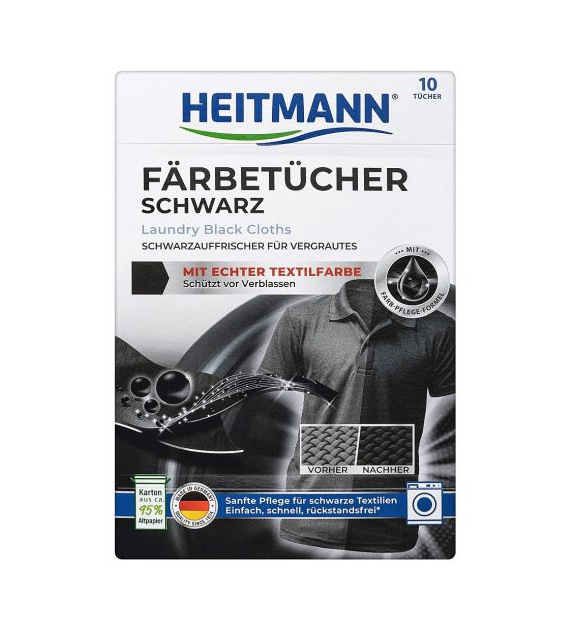 Heitmann Farbtucher Schwarz 10szt