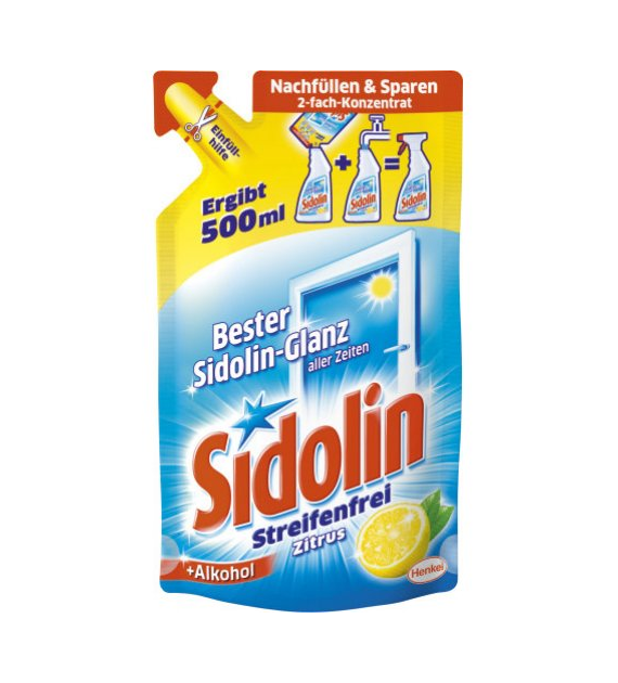 Sidolin Streifenfrei Zitrus do Szyb Zapas 250ml