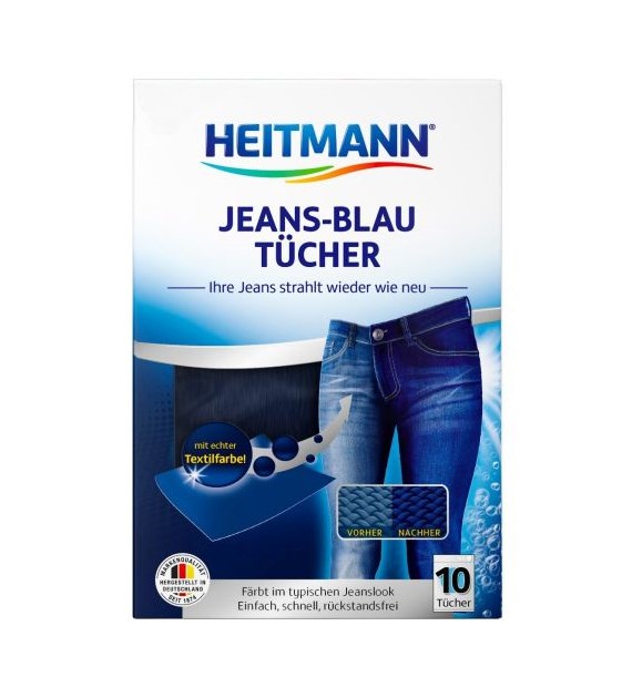 Heitmann Jeans-Blau Tucher Chusteczki 10szt