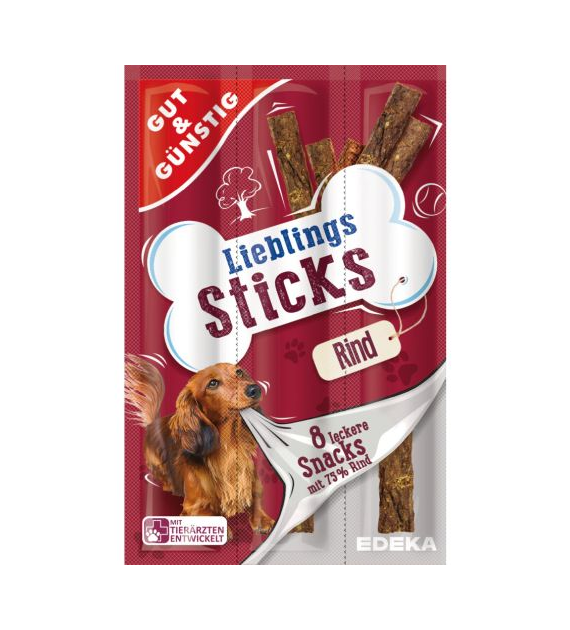 G&G Lieblings Sticks mit Rind dla Psa 8szt 88g