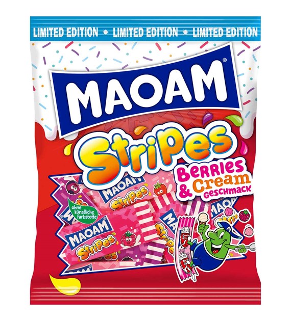 Maoam Stripes Berries&Cream 175g